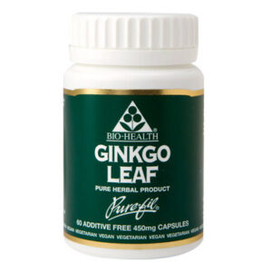 Ginkgo Leaf Herbal Food Supplement Suitable for Vegetarians